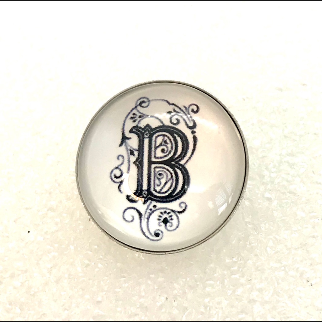 Letter B Snap 20mm Button Gingersnaps Asn20 15$